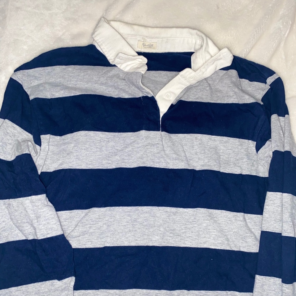 BRANDY MELVILLE STRIPED COLLARED TOP